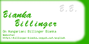 bianka billinger business card